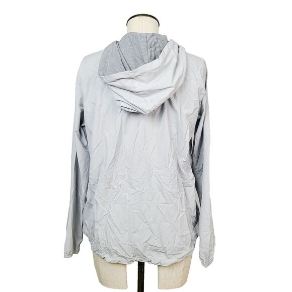 Vuori Outdoor Trainer Shell Jacket S Gray Stretch‎ Lightweight Full-Zip Hooded - Picture 6 of 12